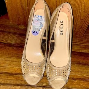 Mesh Rhinestone heels